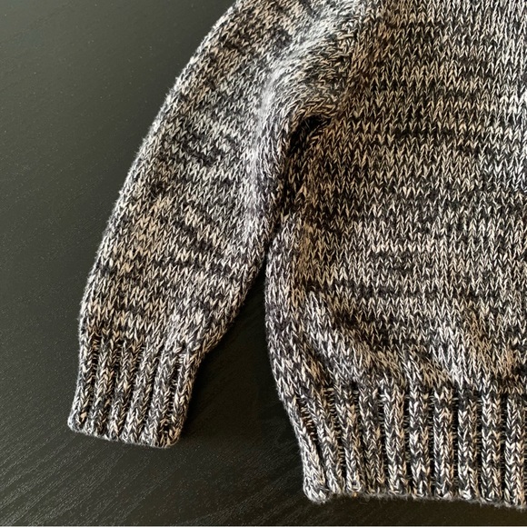 Unisex 24 Months CARTER’S Black White Marl Rag Sweater Pullover Half Zip EXC - Picture 6 of 15